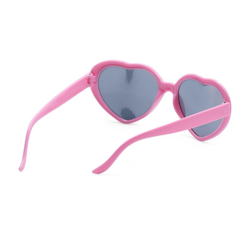 Heart Effect Diffraction Glasses That Turn Lights into Hearts Shaped Love Effects Glasses  Watch The Lights Change to Heart Shape At Night Diffraction Glasses For Unisex Sunglasses