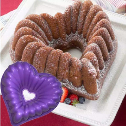 Heart Love Jelly Silicone Cake Mould Mold Baking 3D Decorating Tools Heart Love Cake Mold Trays Silicone Baking Pan  Mold Baking Cake Pan For Bread Muffin Cake Baking Tools For Kitchen