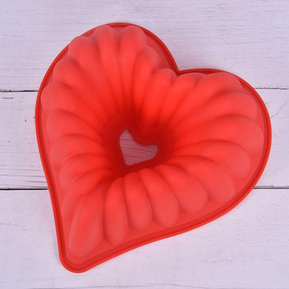 Heart Love Jelly Silicone Cake Mould Mold Baking 3D Decorating Tools Heart Love Cake Mold Trays Silicone Baking Pan  Mold Baking Cake Pan For Bread Muffin Cake Baking Tools For Kitchen