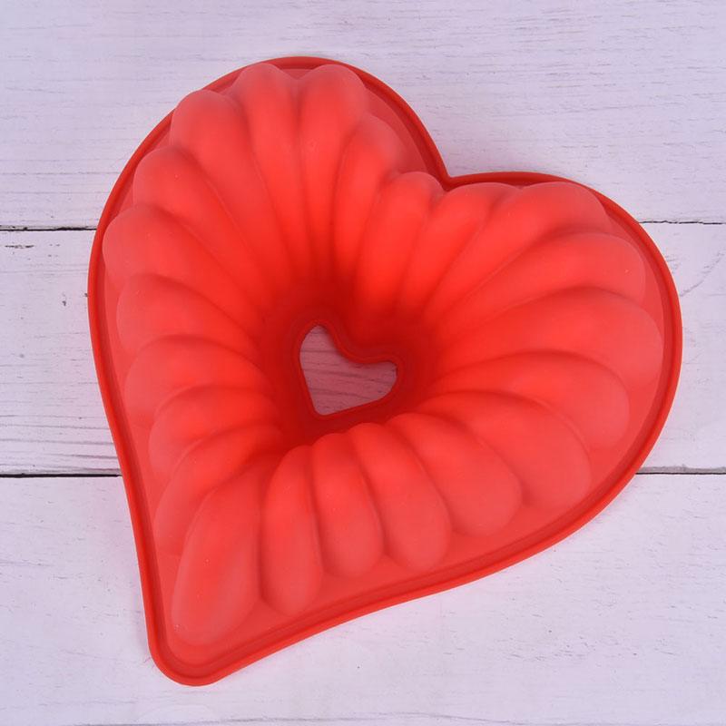 Heart Love Jelly Silicone Cake Mould Mold Baking 3D Decorating Tools Heart Love Cake Mold Trays Silicone Baking Pan  Mold Baking Cake Pan For Bread Muffin Cake Baking Tools For Kitchen