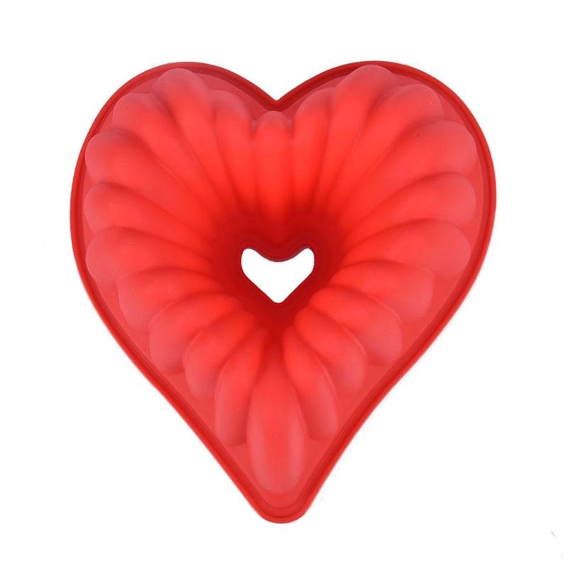 Heart Love Jelly Silicone Cake Mould Mold Baking 3D Decorating Tools Heart Love Cake Mold Trays Silicone Baking Pan  Mold Baking Cake Pan For Bread Muffin Cake Baking Tools For Kitchen