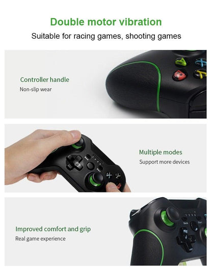 High Quality Black 2.4GHz Wireless Joystick Gamepad Controller Compatible With PC Monitor Laptop