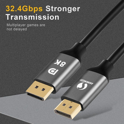 High Speed 32.4Gbps Slim And Flexible 1.4 8K 4K HDR 60Hz DisplayPort Cable Adapter For Video PC Laptop TV Monitor