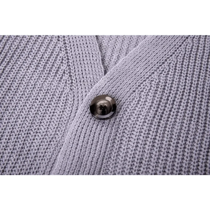 Hot Look Stylish Women's Knitted Cardigans Sweater Fashionable Autumn Long Sleeve Loose Coat Casual Button Thick V Neck Solid Female Tops
