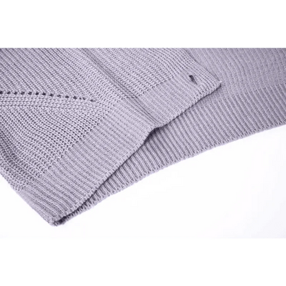 Hot Look Stylish Women's Knitted Cardigans Sweater Fashionable Autumn Long Sleeve Loose Coat Casual Button Thick V Neck Solid Female Tops