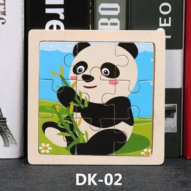 Kids Puzzle Toy Animals and Vehicle Wooden Puzzles Jigsaw Baby Educational Learning Toys for Children Gift