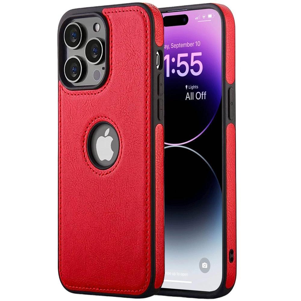 Leather Case Thin Flexible Soft Grip Luxury  PU Leather Cover for Men Durable Anti-Scratch Full Phone Cases For iPhone 14 Pro Max 14 Plus Case Slim PU Leather Soft Shockproof Back Cover for iPhone 14 Pro