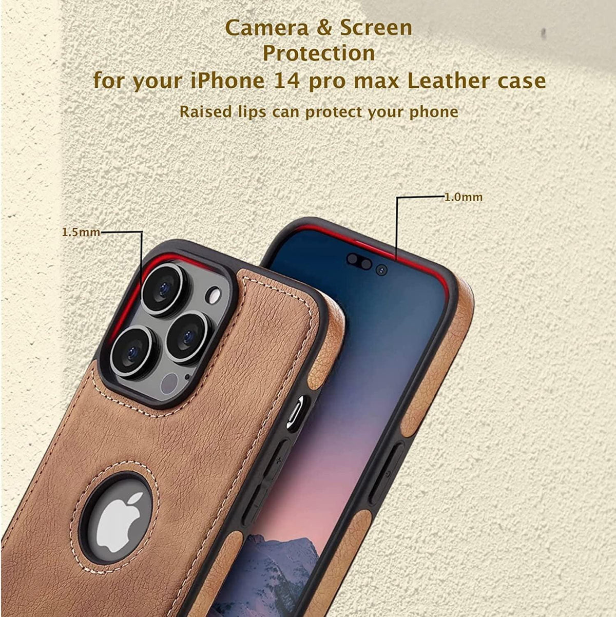 Leather Case Thin Flexible Soft Grip Luxury  PU Leather Cover for Men Durable Anti-Scratch Full Phone Cases For iPhone 14 Pro Max 14 Plus Case Slim PU Leather Soft Shockproof Back Cover for iPhone 14 Pro