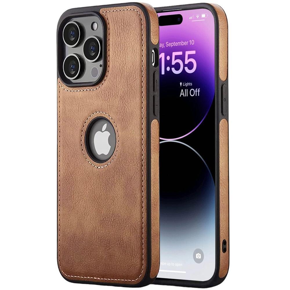 Leather Case Thin Flexible Soft Grip Luxury  PU Leather Cover for Men Durable Anti-Scratch Full Phone Cases For iPhone 14 Pro Max 14 Plus Case Slim PU Leather Soft Shockproof Back Cover for iPhone 14 Pro
