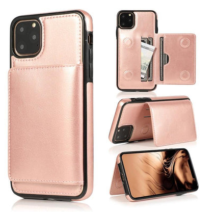 Leather Wallet Case For iPhone 11 Pro Max XS Max XR X 8 7 6S 6Plus 5 5S With Stand Card Pocket Case Cover Shockproof Texture PU Leather  Wallet Cover