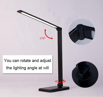 Led Desk Lamps USB Eye-Protection Table Lamp 5 Dimmable Level Touch Night Light For Bedroom Bedside Reading Decorative Table Lamp Cute Study Lamps for Bedroom Décor