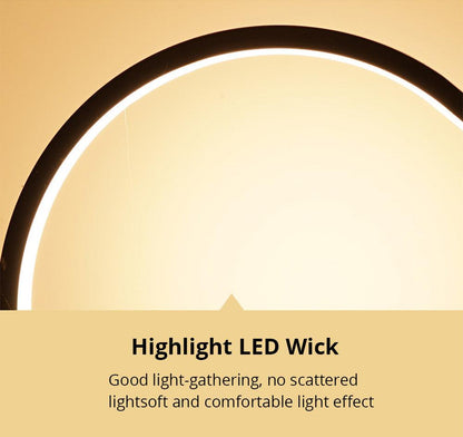 LED Table Lamp Bedroom Bedside Lamp Round Acrylic Living Room Lamp Reading Lamp Black/white Touch Control Dimmable Night Light Decorative Table Lamp Cute Study Lamps for Bedroom Décor