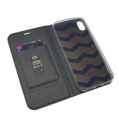Lightweight Simple iPhone XS Case on for iPhone XS Max X XR 6S 5S 7 8 Plus 11 pro max Cover Luxury Wallet Magnet Flip Leather Cases Magnetic Closure PU Leather Phone Case Full Protective Cover for iPhone
