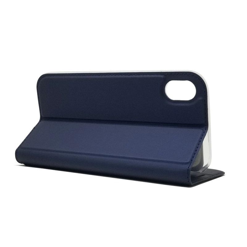 Lightweight Simple iPhone XS Case on for iPhone XS Max X XR 6S 5S 7 8 Plus 11 pro max Cover Luxury Wallet Magnet Flip Leather Cases Magnetic Closure PU Leather Phone Case Full Protective Cover for iPhone