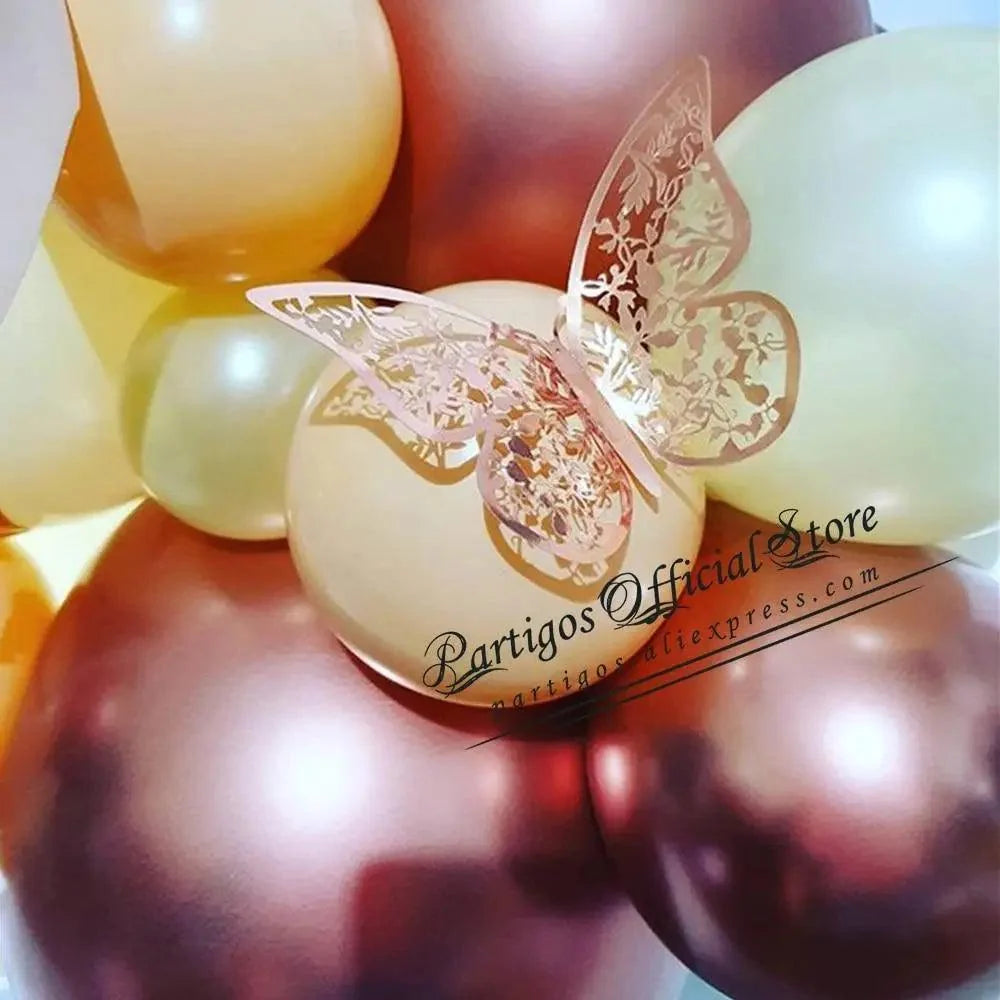 Luxury 3D Wall Stunning 12Pcs 4D Hollow Butterfly Wall Sticker Home Decoration Wall Stickers wedding Party Wedding Decors Butterfly Kids Room Decors