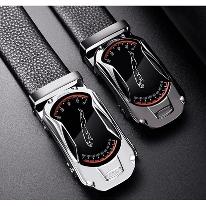 Luxury Automatic Black Genuine Leather Business Belt For Men New Fashion High Quality Black Belts
