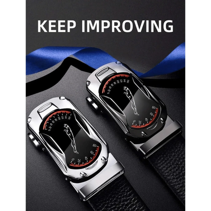 Luxury Automatic Black Genuine Leather Business Belt For Men New Fashion High Quality Black Belts