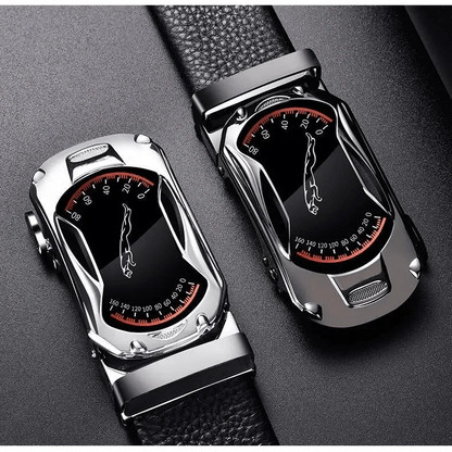 Luxury Automatic Black Genuine Leather Business Belt For Men New Fashion High Quality Black Belts