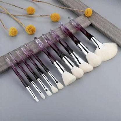 Luxury Cosmic Color New Luxury Crystal Makeup Brushes Powder Foundation Eyeshadow Eyebrow Cosmetics for Face Fan Make Up Brush Set