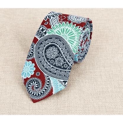 Luxury Flower Handmade Cotton Ties For Men Classic Colorful Printed Floral Designs Necktie For Wedding