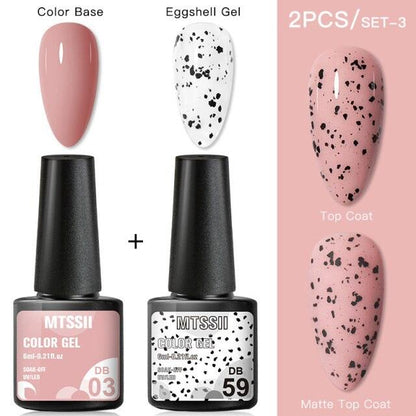 Luxury Gel Nail Polish Permanent Glossy Matte Egg Effect Elegant Stylish Eggshell Design For Women And Lady Nail Gel