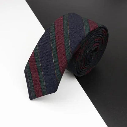 Luxury High Quality Black Grey Skinny Wool Tie For Men Business Meeting Necktie Fashionable Design Excellent Men Gift