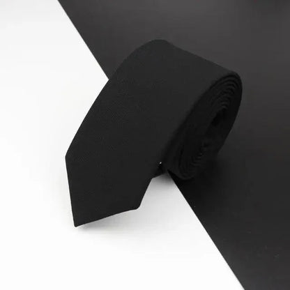 Luxury High Quality Black Grey Skinny Wool Tie For Men Business Meeting Necktie Fashionable Design Excellent Men Gift
