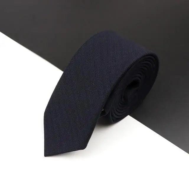 Luxury High Quality Black Grey Skinny Wool Tie For Men Business Meeting Necktie Fashionable Design Excellent Men Gift
