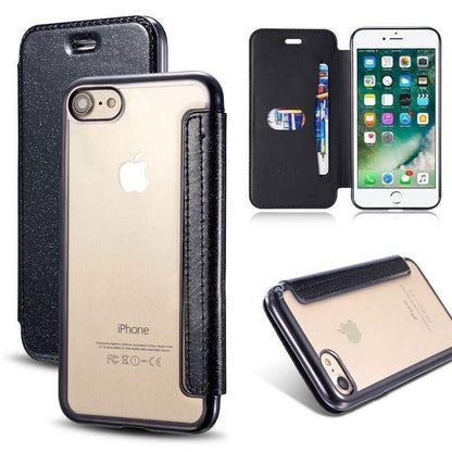 Luxury Slim Leather Wallet Flip Case For iPhone 14 Pro 13 12 Card Holder Cover Shock-Absorption Anti-Scratch Bumper Back Cover for New iPhone