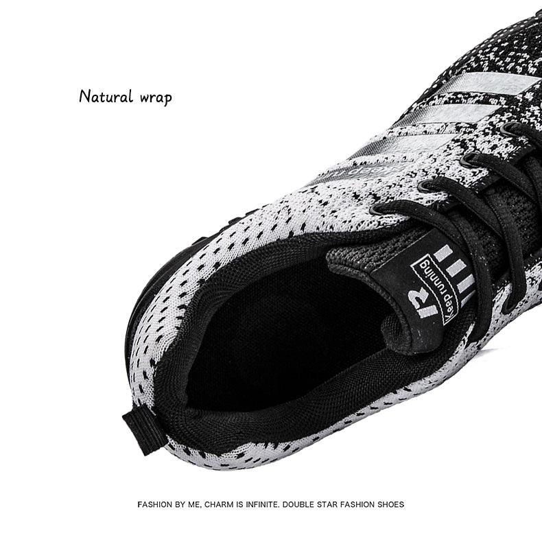 Luxury Sport Mens Sneakers Mesh Breathable Casual Men Shoes Comfortable Non-Slip Shock Absorption Light Outdoor Walking Comfortable Running Sneakers