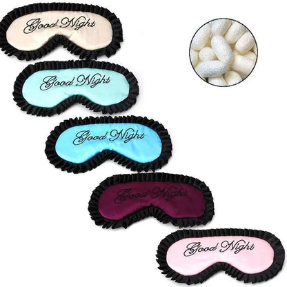 Luxury Women Silk Sleep Eye Mask Soft Ladies Ultra Lightweight Adjustable Strap Eye Mask Night Blindfold