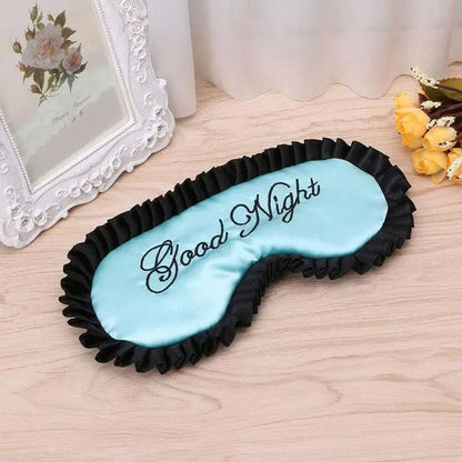 Luxury Women Silk Sleep Eye Mask Soft Ladies Ultra Lightweight Adjustable Strap Eye Mask Night Blindfold