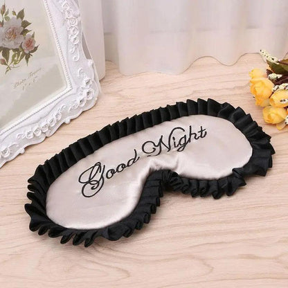 Luxury Women Silk Sleep Eye Mask Soft Ladies Ultra Lightweight Adjustable Strap Eye Mask Night Blindfold
