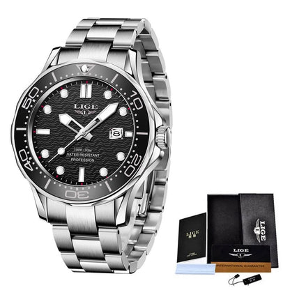 Black Multifunctional Sport Men Watches Luxury Quartz Watches Fashion Chronograph Stylish Elegant Comfortable Watch For Men