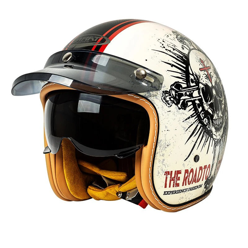 The Street King - Vintage Open Face Helmet - DOT & ECE Approved