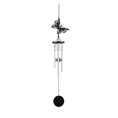 Memorial Butterfly Wind Chimes Angel  Wings Flying Bird Wind Chimes Garden Art Wings Wind Chime Patio Hummingbird Wind Chime Garden Hanging Decoration Outdoor Large Chimes For Patio  Porch Yard Black