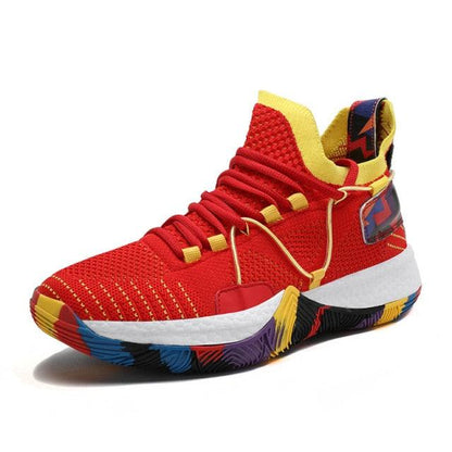 Men Breathable Basketball Shoes Shockproof High Top Sneakers Cushioning Sport Shoes Outdoor Training Ankle Boots Lightning Professional Anti Slip Sports Shoes For Running Walking Sport
