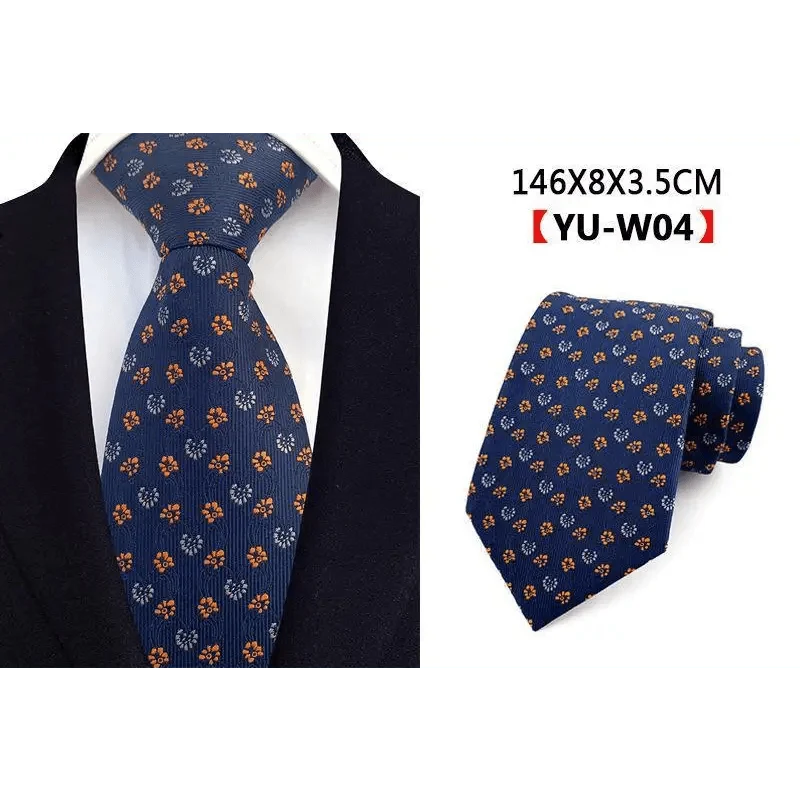 Men Business Elegant Necktie Design Silk Wedding Tie For Men Office Mens Fashion Formal Tie