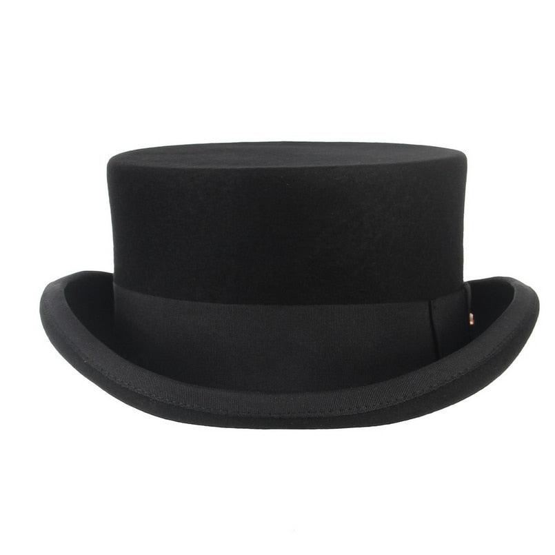 Men Simple Classic Wool Hat For Men/Women New Pork Pie Hat Men's Porkpie Breathable Hats Flat Top Men's Fedora Hat Party Costume Fedoras Black Hats
