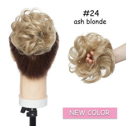 Messy Bun Scrunchy Hair Bun Fake Hair Synthetic Women Chignon Elastic Hair Band Hairpieces For Women Updo Donut Chignon Clip in Hair Extension For Volumized Hair Buns For Girls