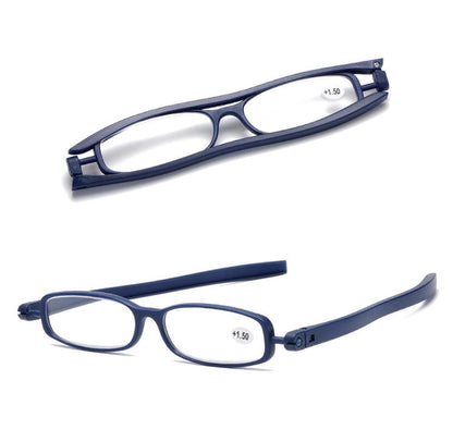 Mini Design Reading Glasses For Men Women Rotating Small Oval Presbyopia Eyewear Portable Unisex Reader Eyeglasses Mini Compact Slim Reading Glasses Lightweight Portable Readers