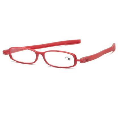 Mini Design Reading Glasses For Men Women Rotating Small Oval Presbyopia Eyewear Portable Unisex Reader Eyeglasses Mini Compact Slim Reading Glasses Lightweight Portable Readers