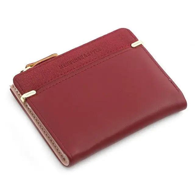 Mini PU Leather Women Elegant  Purse Wallet Simple Design Lightweight Portable Small Female Wallet