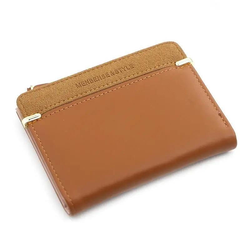 Mini PU Leather Women Elegant  Purse Wallet Simple Design Lightweight Portable Small Female Wallet
