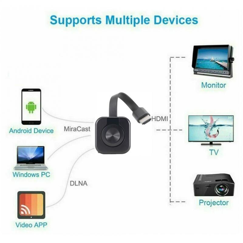 Mobile WiFi HD Projector Wifi HD Compatible Projector Wireless Mirroring Screen Display Adapter HD 1080P HDMI For TV Phone Laptop
