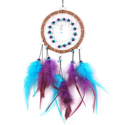 Modern Dream Catcher Wolf Totem Car Hanging Ornaments Pendant Wolf Decor Traditional Feather Wind Chimes Handmade For Bedroom Wall Hanging Home Decorations Crafts