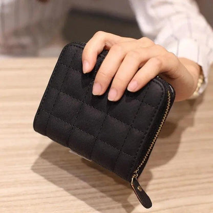 Modern PU Leather Card Holder Wallet Women Fashion Small Zipper Wallet Retro Mini Bags For Women