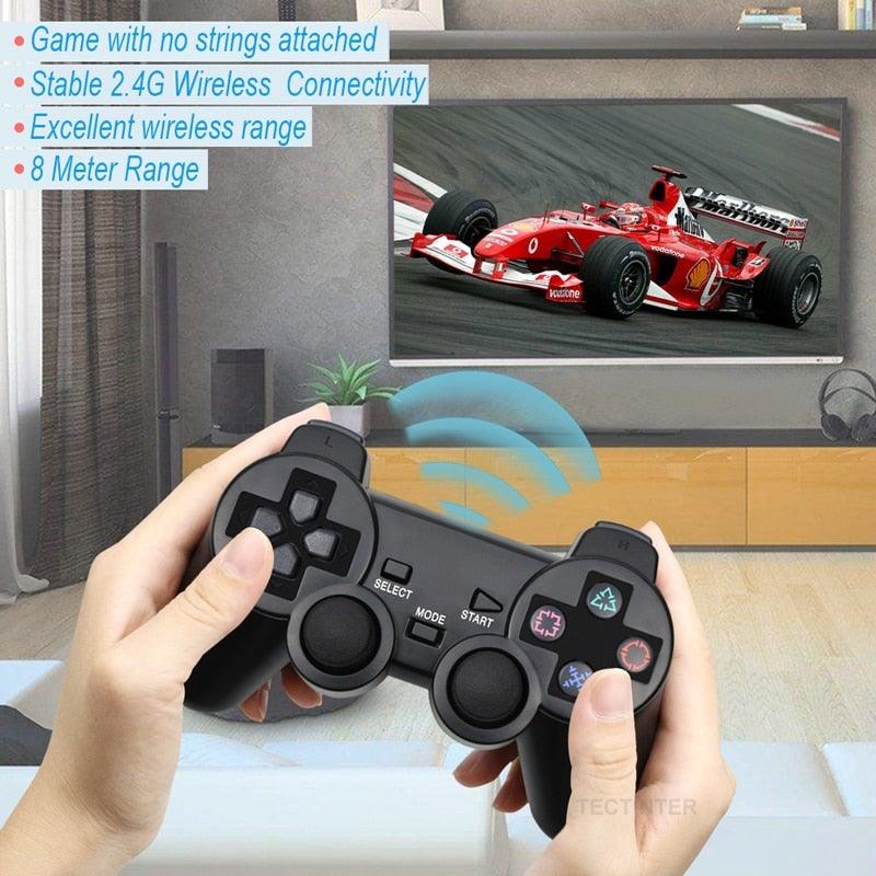 Modern Purple Wireless Joystick Gamepad Controller Along With Double Vibration Shock Perfect For PC Laptop Smart TV