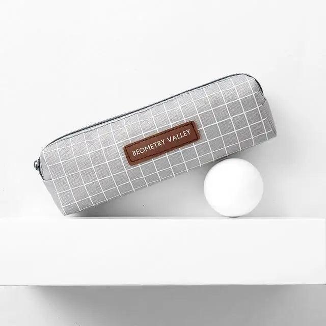 Modern Student Pencil Case Minimalist Simple Pen Bags Durable Zipper Pencil Cases For Office