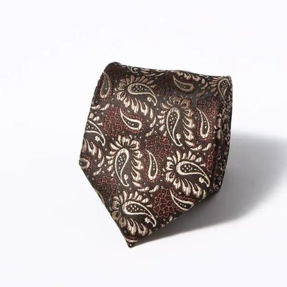 Modern Style Black Brown Wedding Neck Ties For Men Stylish Stripe Design Wedding And Casual Suit Neckties For Men